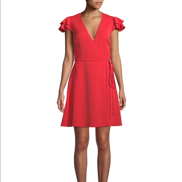 Alice + Olivia Dresses & Skirts - Alice and Olivia Doralee ruffle sleeve wrap dress